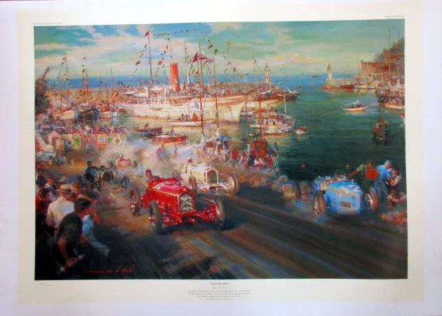 Alfredo De La Maria Alfa Romeo Nuvolari/Alfa Romeo Caracciola Monaco Grand Prix 1932 - "Monaco Meets Monza" By Alfredo De La Maria Rood