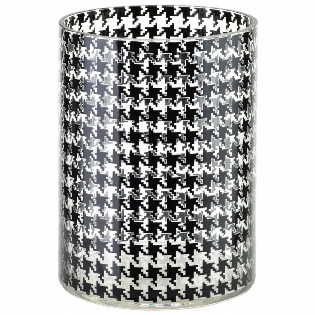 Serenite Cilinder Vaas 15x15x20cm - Elegante Glasdecoratie Zwart