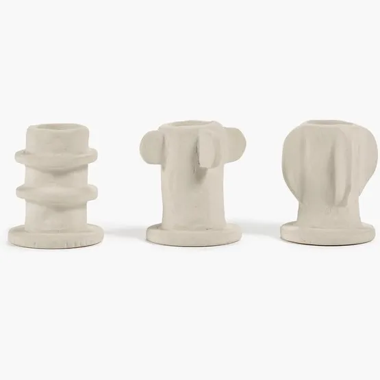 Serax Marie Michielssen Marie - Kandelaar - Beige - 5 Ø - H 6,5cm - 3 stuks