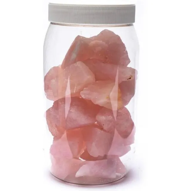 Yogi & Yogini Rozenkwarts chips, stenen, pot met ±1 kilo (±3-5cm)