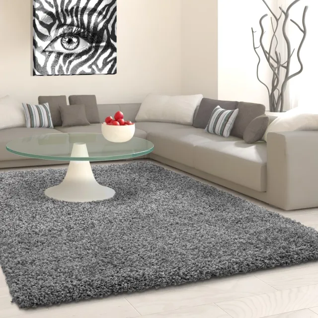 Muratap Basic Shaggy vloerkleed Grijs Hoogpolig- 200x290 CM