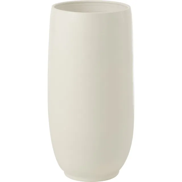 J-Line vaas Ying - keramiek - wit - small - 71 cm hoog