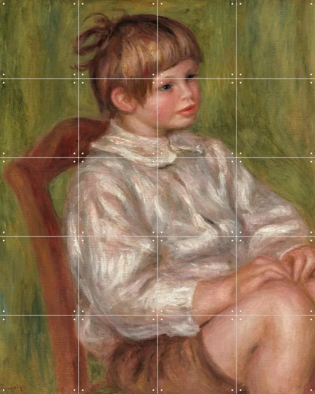 IXXI Coco (Claud Renoir), Pierre-Auguste Renoir & Museum of Fine Arts Boston - 80 x 100 cm - Grote wanddecoratie en posters - Schilderijen Groen