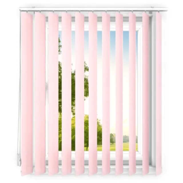 time4blinds verticale lamellen - lamellen voor kantoorwerkplekken en voor thuis - Slaapkamer Jaloezieën - Keuken Jaloezieën - 130x120 cm - Lichtroze