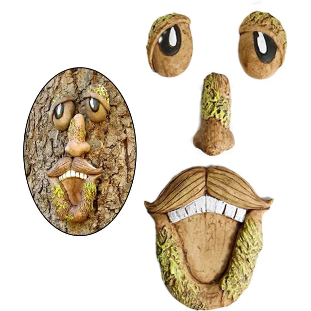 By Shayne ByShane - Tuindecoratie Oude Man Boomgezicht Sculptuur Grappig en Uniek | Decoratieve Tuinprikker voor Thema-activiteiten en Feestdagvieringen