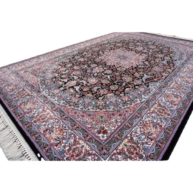 SusaStyle Perzisch Vloerkleed – Mashhad darkblue – Tapijt 150 x 225 cm donkerblauw/zwart