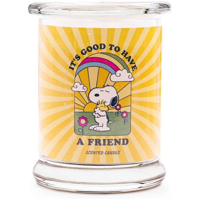 Peanuts Geurkaars - Een vriend - geparfumeerd geel