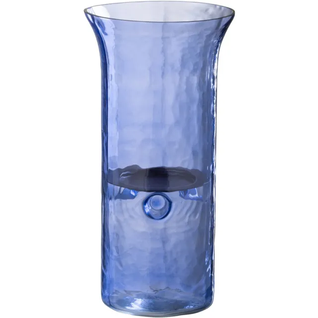 J-Line windlicht Tarifa Smal - glas - blauw - medium