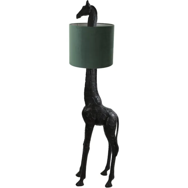 Light & Living Vloerlamp Giraffe 184cm - Zwart (excl. kap)