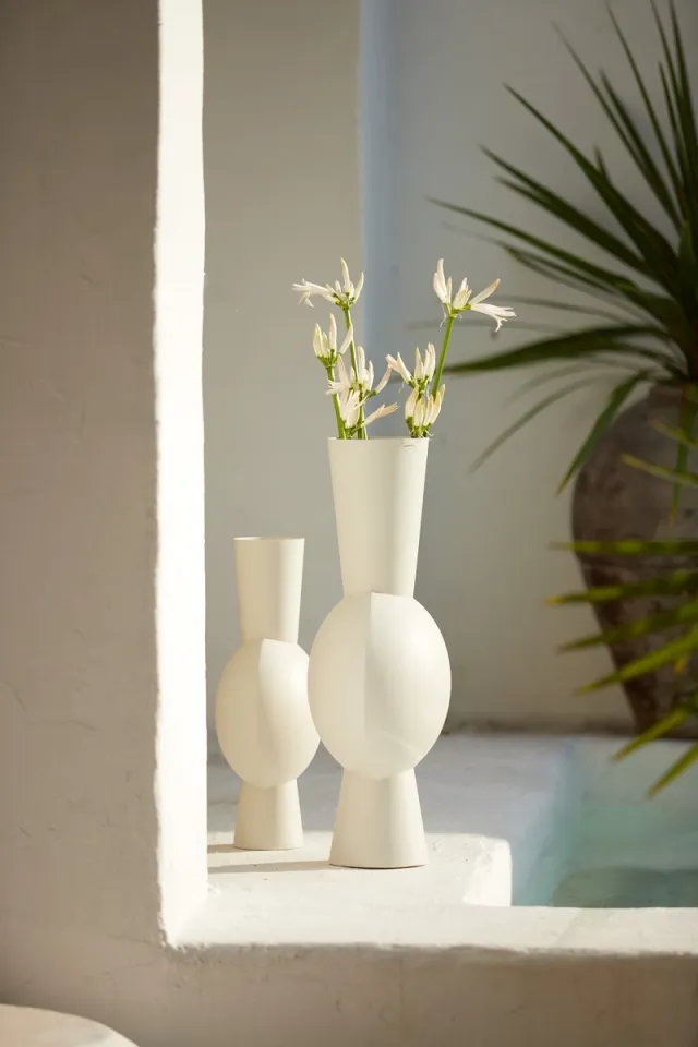 Light & Living Vaas KAVANDU - 26x19x54cm - Wit