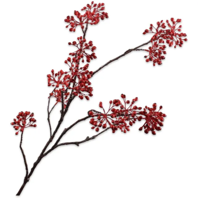 Silk-ka Kunstbloem-Zijden Bloem-Kunsttak Bessentak Rood 108 cm
