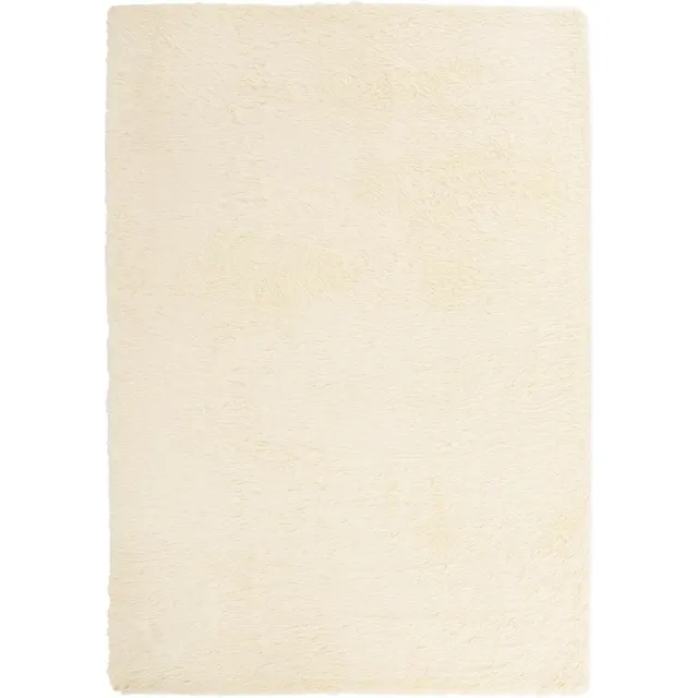 vidaXL Hoogpolig - vloerkleed - NAVARRA - cm - polyester - crèmekleurig