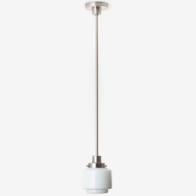 Coloured by Art Hanglamp Getrapte Cilinder Small 20's Matnikkel - Art Deco Trade