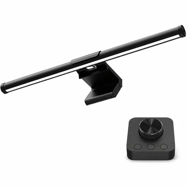 SolidGadgets ScreenBar – LED Monitorlamp - Monitor Light Bar - Bureaulamp – Traploos Dimbaar – 2700K-6500K – Draadloze Afstandsbediening Zwart