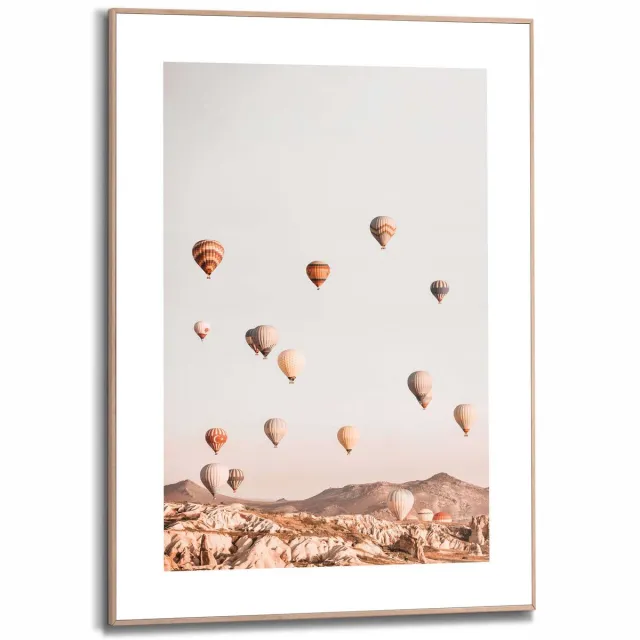 Reinders Schilderij Luchtballon - 70 x 50 - Hout - REINDERS Luchtballon Hout