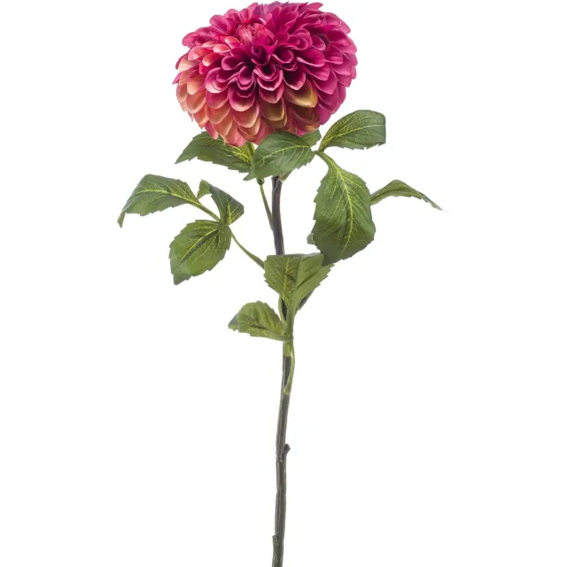 Emerald Kunstbloem Dahlia Pompon 74cm roze - Kunstplant voor binnen