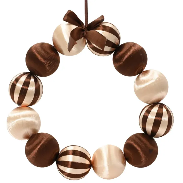 Decoris Kerstkrans kerstballen (38 m) Bruin