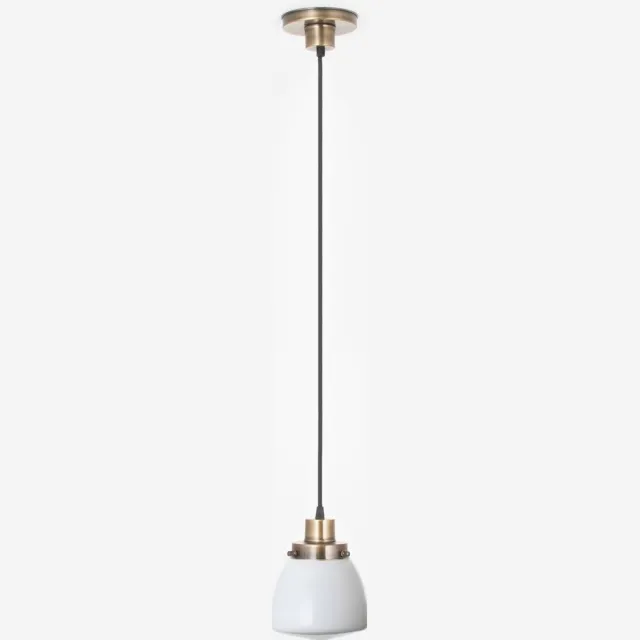 Coloured by Art Hanglamp aan snoer Schoolbol Small 20's Brons - Art Deco Trade