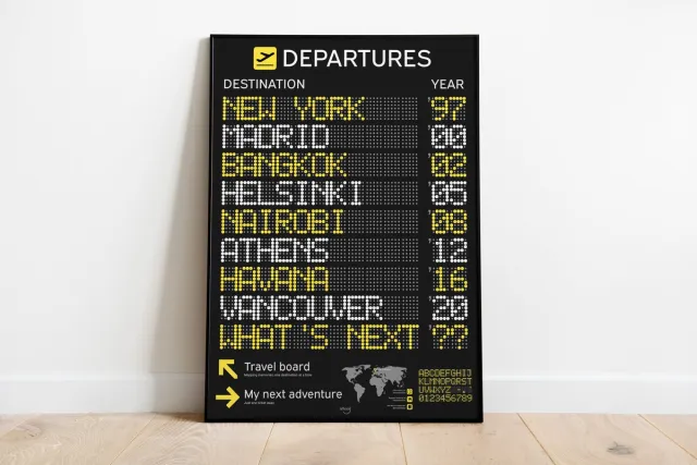 Smaail Poster - Departures - 50x70 cm zwart