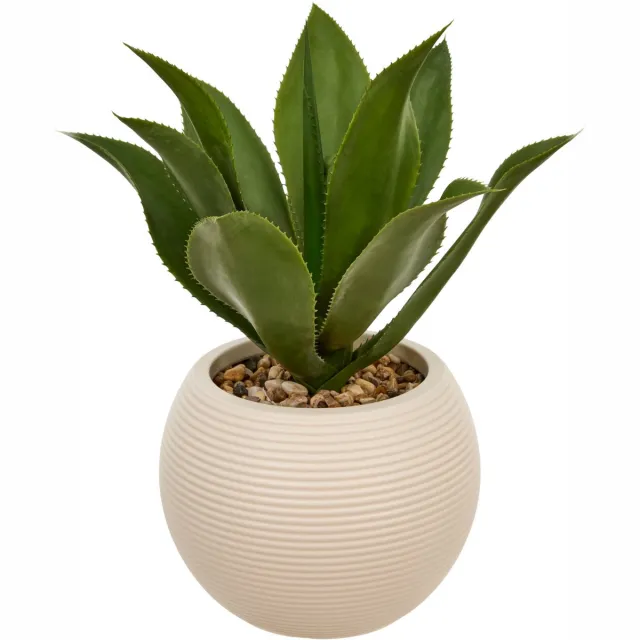 Atmosphera Kunstplant met Pot - Ø28xH51cm - Wit Vert