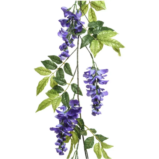 Decoris plantenslinger - blauw - blauwe regen / wisteria - 150 cm - kunstplanten
