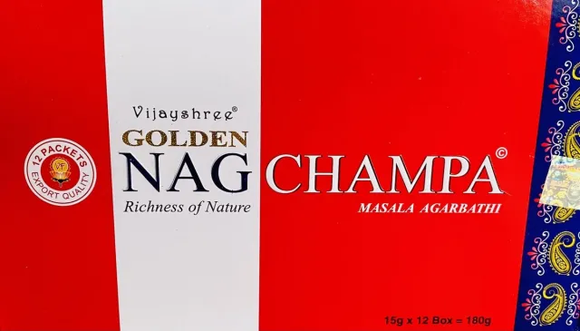 Wierook Golden Nag Champa - 15 g - (9st.)