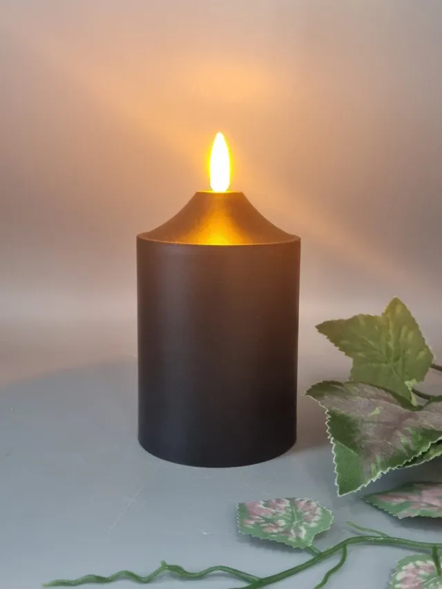 Cortina Led kaars - Zwart - Vlam effect- Timer (8h aan 16h uit) - 19/21/YZE - Kaars - Sfeerkaars