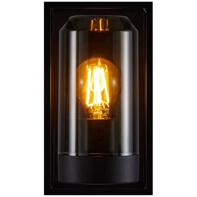 Nordlux Griffin-wandlamp-E27-smoke glas Smokey Glas