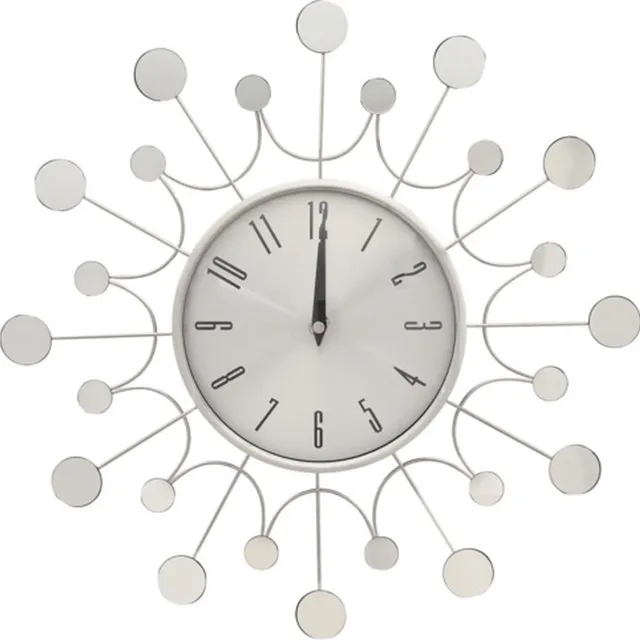vidaXL Wandklok - 40 - cm - metaal - zilverkleurig
