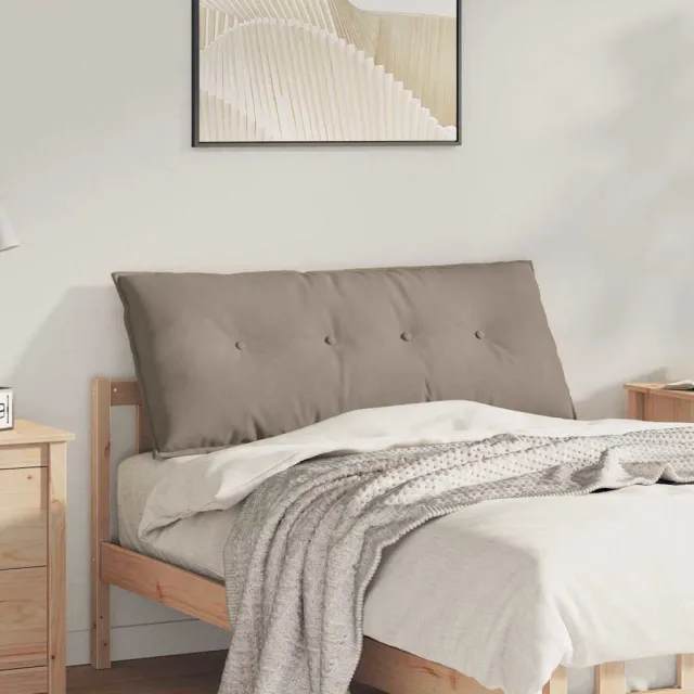 vidaXL Rugkussen Taupe 120 x 50 x 19 cm Microvezel Stof
