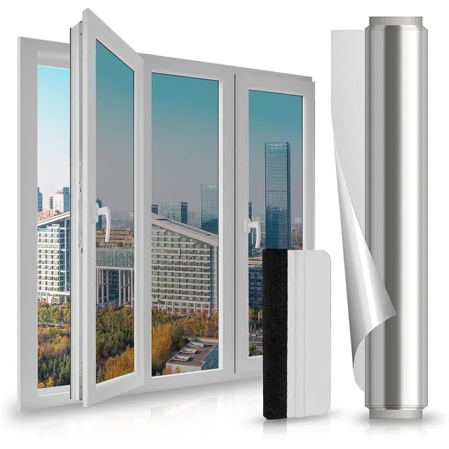Lexium Store Lexium privacy folie - privacy folie raam - privacyfolie- privacy folie inkijkwerend Zilver