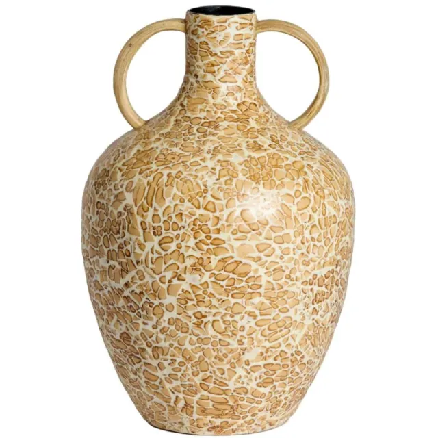Light & Living Vaas Cabra - Naturel - Ø20x31cm - Bamboe - Modern - Bloemenvaas - Woondecoratie - Decoratieve vaas voor woonkamer of slaapkamer Bruin