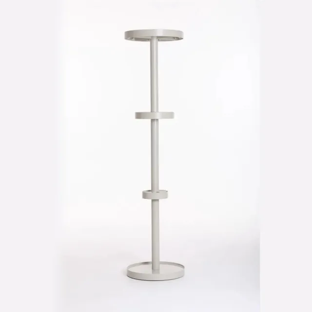 Boring Collection Boring Kapstok Staand - Kapstok - Losstaand - paraplu bak - 24 haakjes - Garderobe - Kapstokken - 24 haken - zwaar - 40kg -staal - 45 x 45 x 180 cm (lxbxh) - Grijs