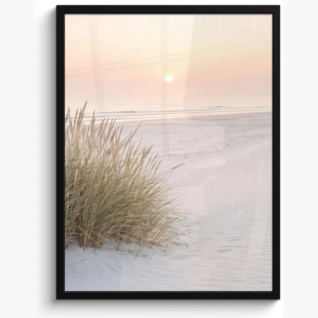 FrameYourWall Poster in lijst - Fotolijst 60x80 cm - Posters - Horizon - Duinlandschap - Zand - Posterlijst zwart - Decoratie - Wanddecoratie woonkamer - Muurdecoratie slaapkamer