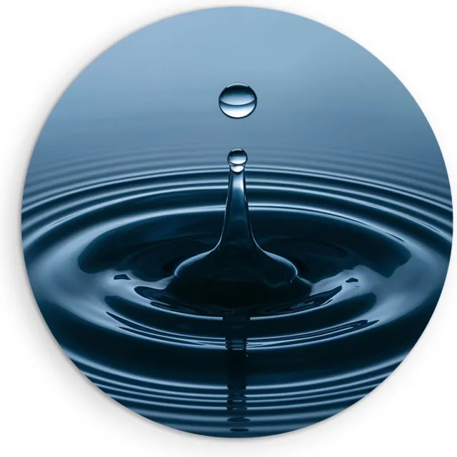 Saammp Forex Muurcirkel - waterdruppel - Abstract - Ø 70 - Wandcirkel - Wanddecoratie Cirkel - Muurdecoratie Woonkamer - Slaapkamer decoratie - Rond Schilderij