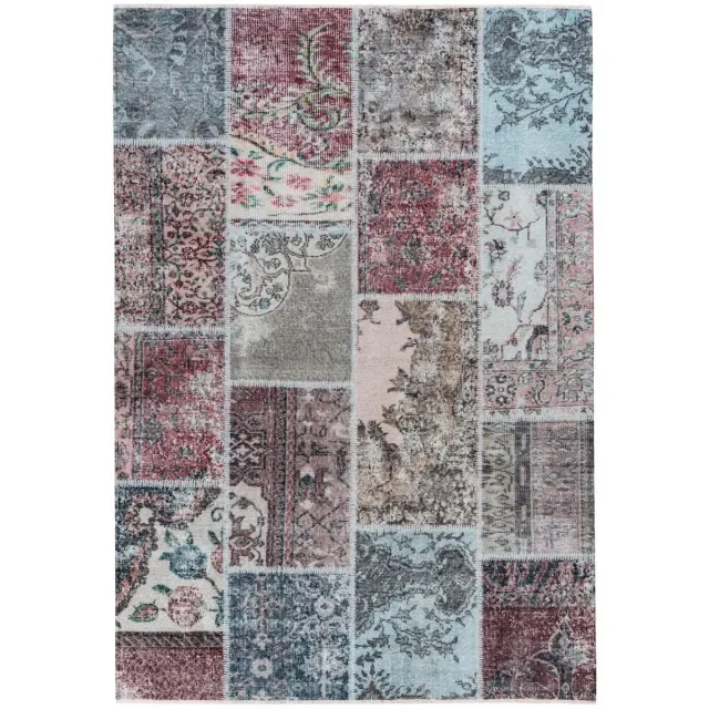 Dutch XXL Laagpolig Vloerkleed | Tapijt | Toska | Patchwork | Multi/Rood | 240x330 cm Multi / Rood