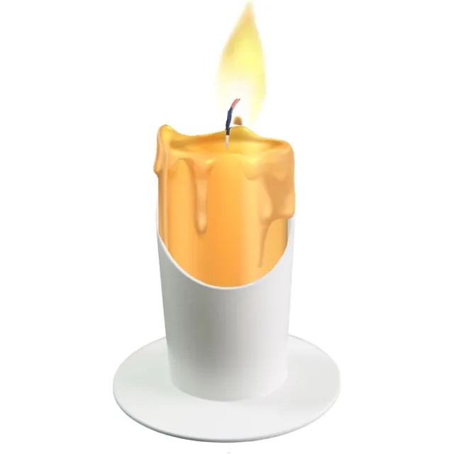 By Shayne ByShane - Kandelaar Metaal 4cm Wit voor Communie & Doop | Decoratie Bruiloft & Verjaardag Any
