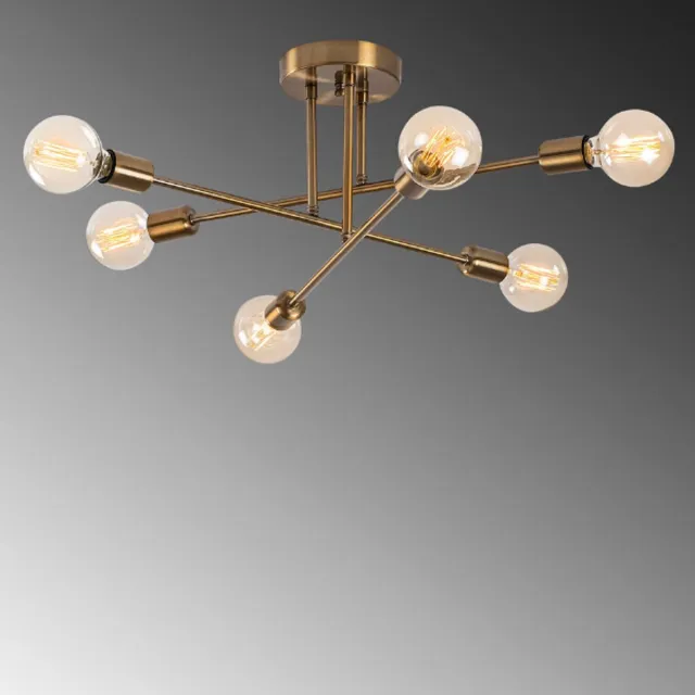 Asir Group Flower Kroonluchter | METALEN BEHUIZING | Vintage - Asir Group - Plafondlampen - Goud - Metaal - Plafondlampen