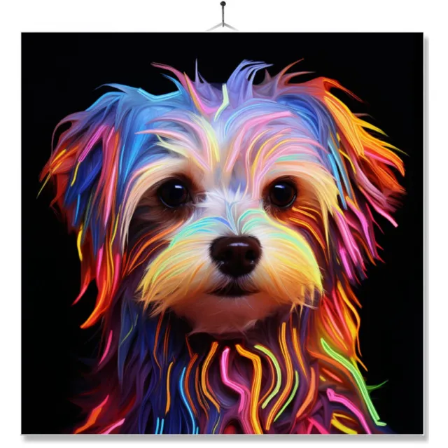 MC Living Tegel Met Opdruk | Geschenk | Dier | Neon Kleuren | Art | Maltezer Ontwerp 1