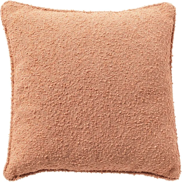 Dutch Decor ONNO - kussenhoes 45x45 cm - bouclé - Muted Clay - rose - met rits - zonder binnenkussen Roze