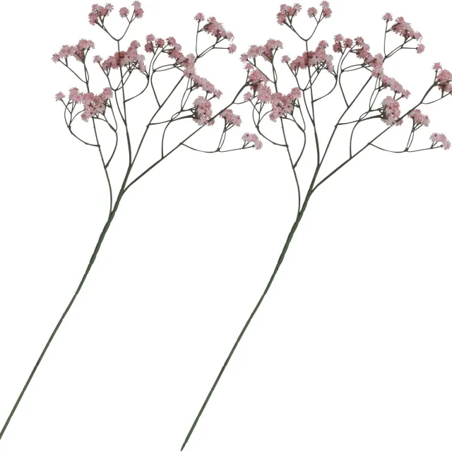 CHAKS Kunstbloem Gipskruid - 2x - 60 cm - roze - tak - kunst bloem - Gypsophila