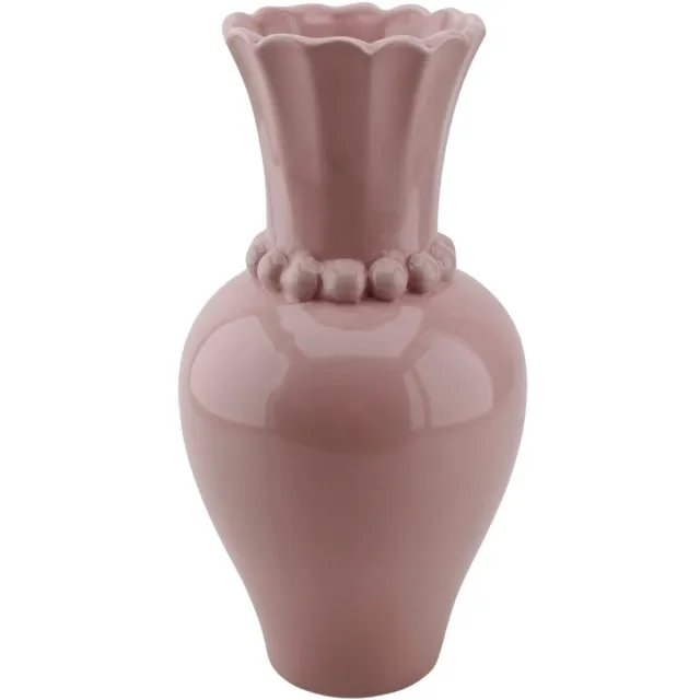 Housevitamin Vaas- Vaas met Parelhals-Aardewerk - Licht Roze- 12x12x24cm