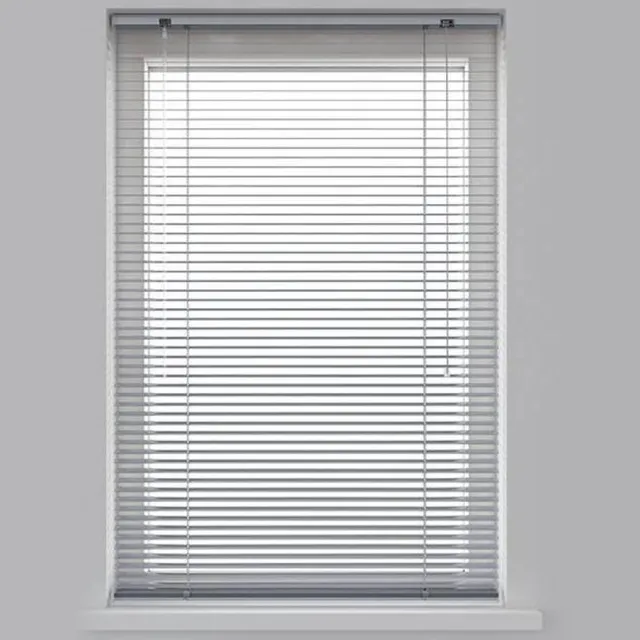 Decosol Horizontale Jaloezie Aluminium - 25 mm - Zilver - Maat: 140 x 180 cm