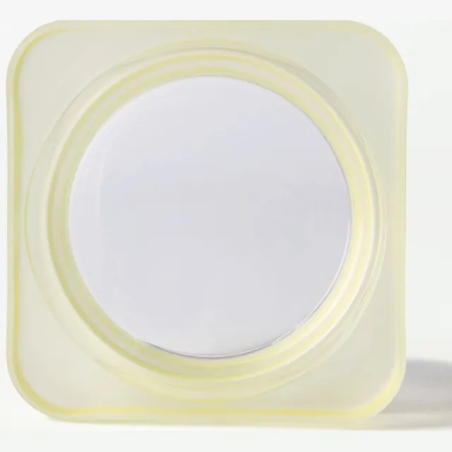 HEMA Kaarsplateau ⌀9cm Kub glas mat geel (geel)