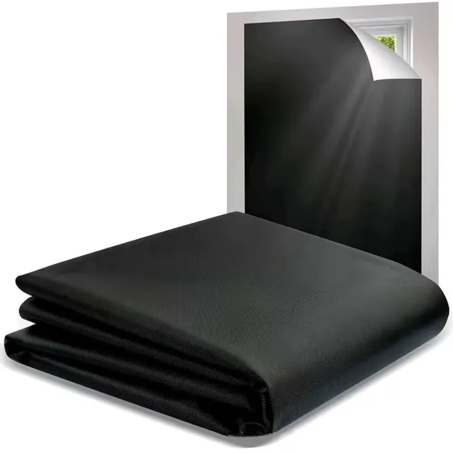 PolkaHome Verduisteringsdoek 145 x 100 cm – 100% Blackout Raamverduistering – Op Maat te Knippen – Zwart