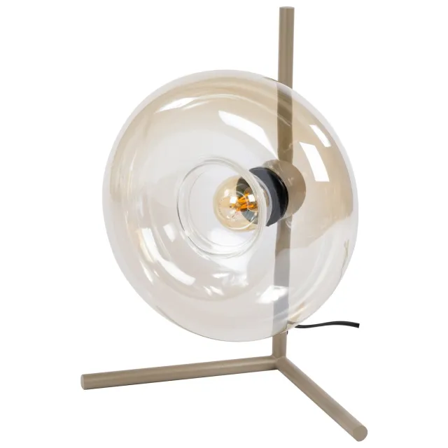 Nest of Nora Tafellamp Lume - Glazen bol kap voor binnen - Beige