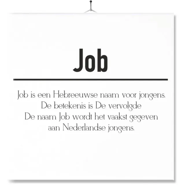 MC Living Tegel Met Opdruk | Betekenis | Kado | Cadeau | Met Naam - Job Multi-Color