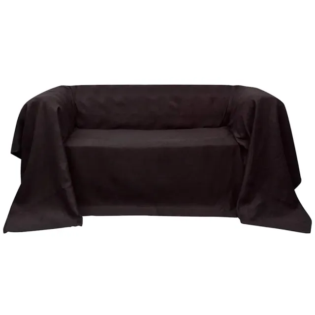 vidaXL Bankhoes 270x350 cm microsuède bruin