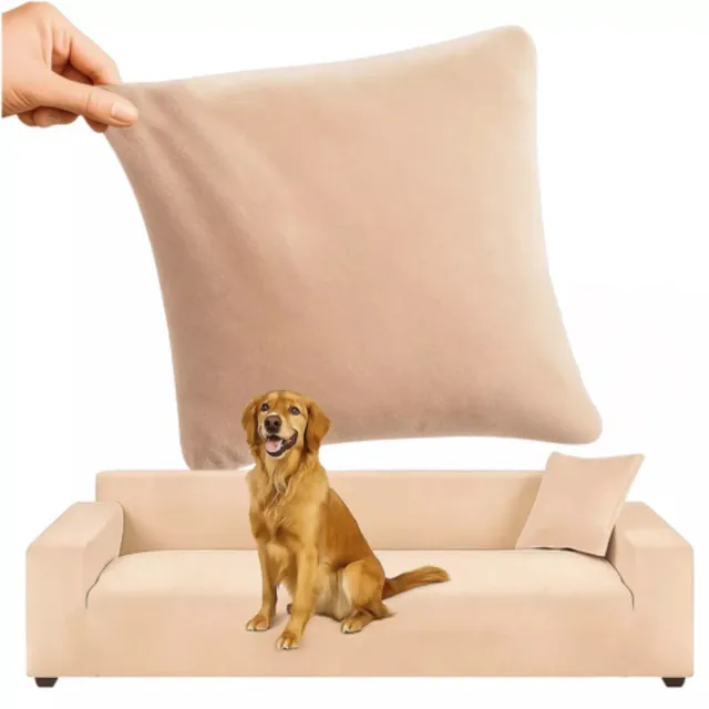 Ruhhy Bankhoes Beige 190–230 cm – Incl. Kussenhoes en Stretchstof