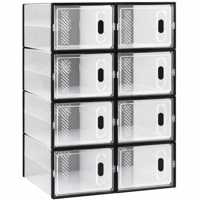 Kymmi Schoenenbox - Schoenenopbergers - 35,5×25×18,5cm - Transparant Transparant & Zwart